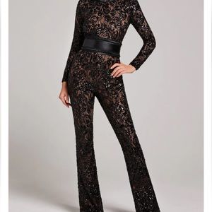 NWT Nadine Merabi BELLA BLACK JUMPSUIT